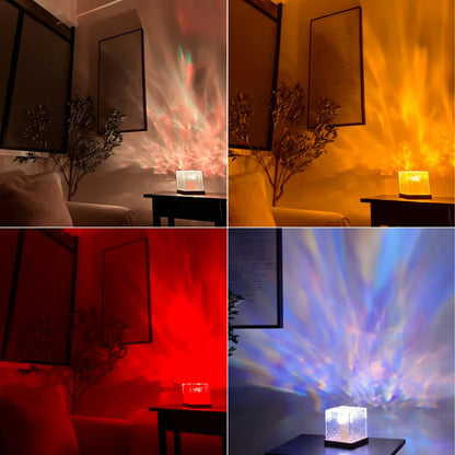 Night Light Projector - 5 Brightness Levels, 16 RGB Colors, Remote-Controlled Portable Bedside Lamp for Bedroom, Nursery, and Bathroom