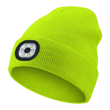Versatile 3-in-1 Bluetooth Beanie with LED Light & Cordless Headphones - Unisex, USB Rechargeable