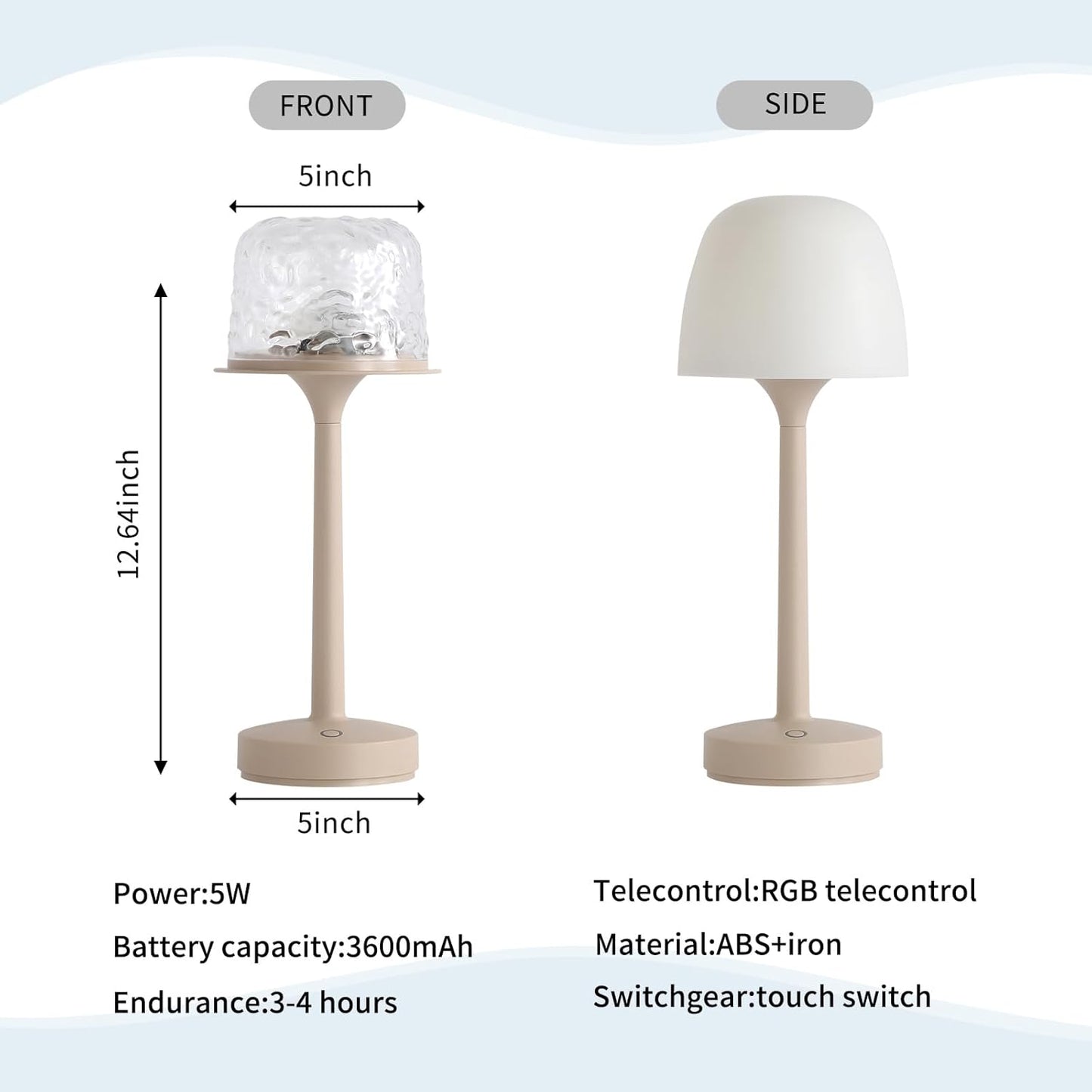Transform Your Space with the Enchanting RGB Ocean Wave Projector Lamp - Cordless, USB Rechargeable Night Light with Remote Control and Dimmable Touch Features for Bedrooms and Living Rooms