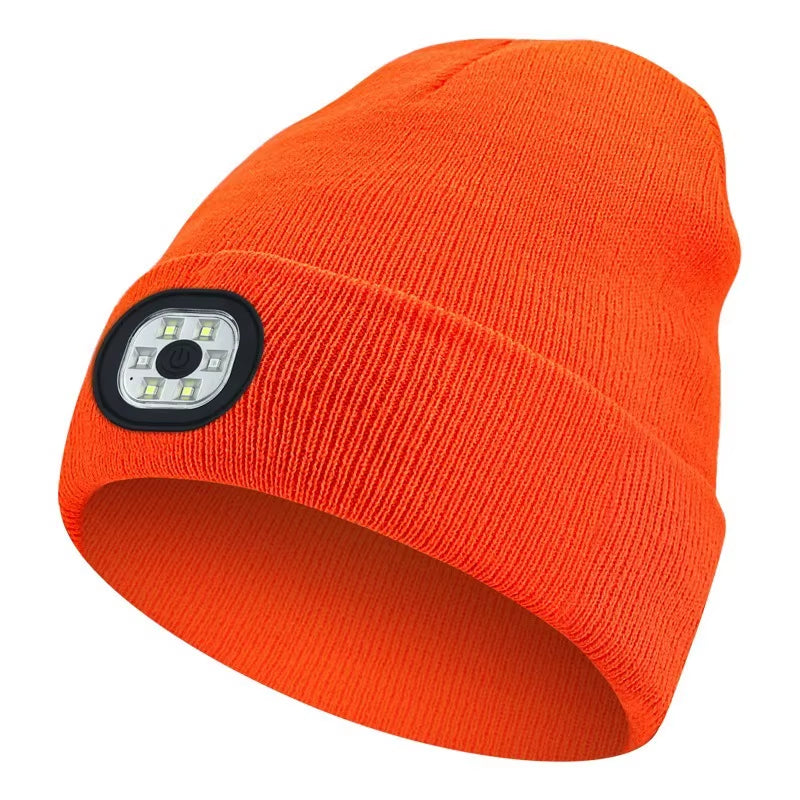 Versatile 3-in-1 Bluetooth Beanie with LED Light & Cordless Headphones - Unisex, USB Rechargeable