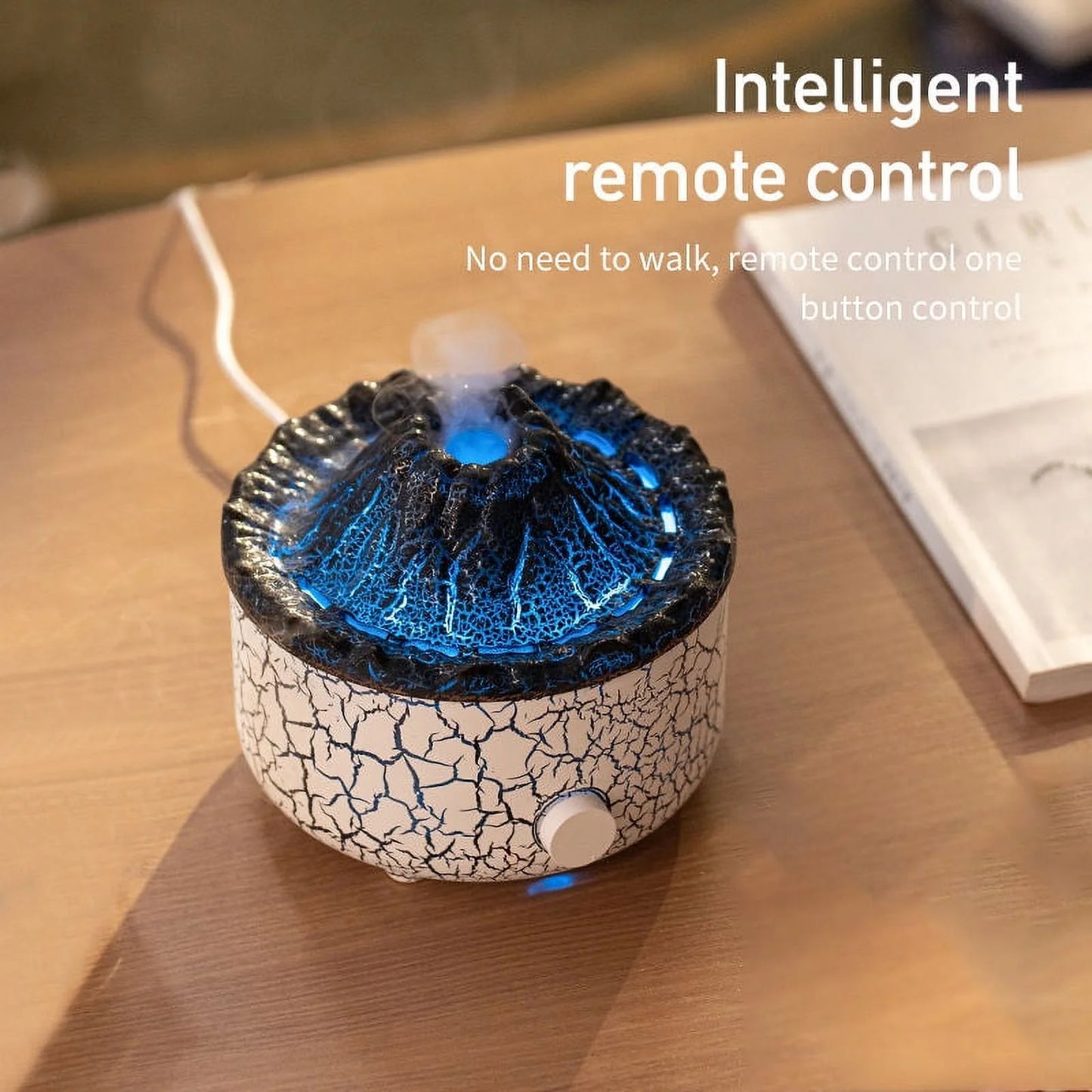 180ml Essential Oil Diffuser & Humidifier - Aromatherapy with Colorful Lights & Remote Control - Stylish White Design